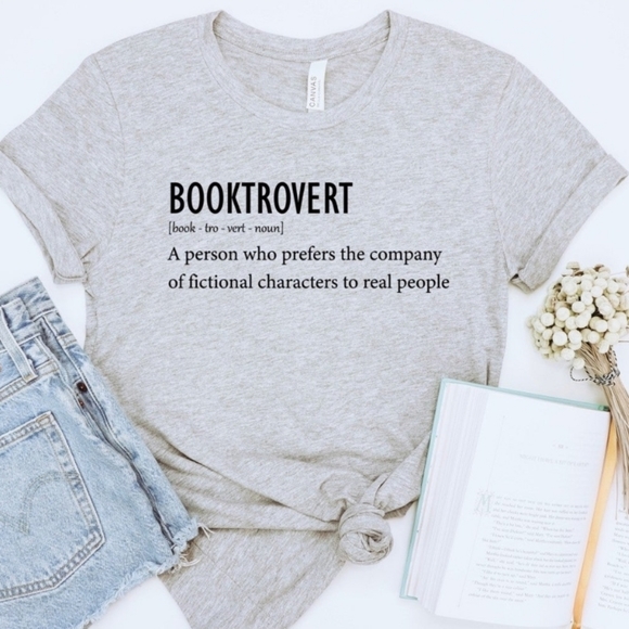 Hand Crafted Tops - Booktroverter Shirt, Booktrovert Shirt, Book Lover Shirt, Gift For Her